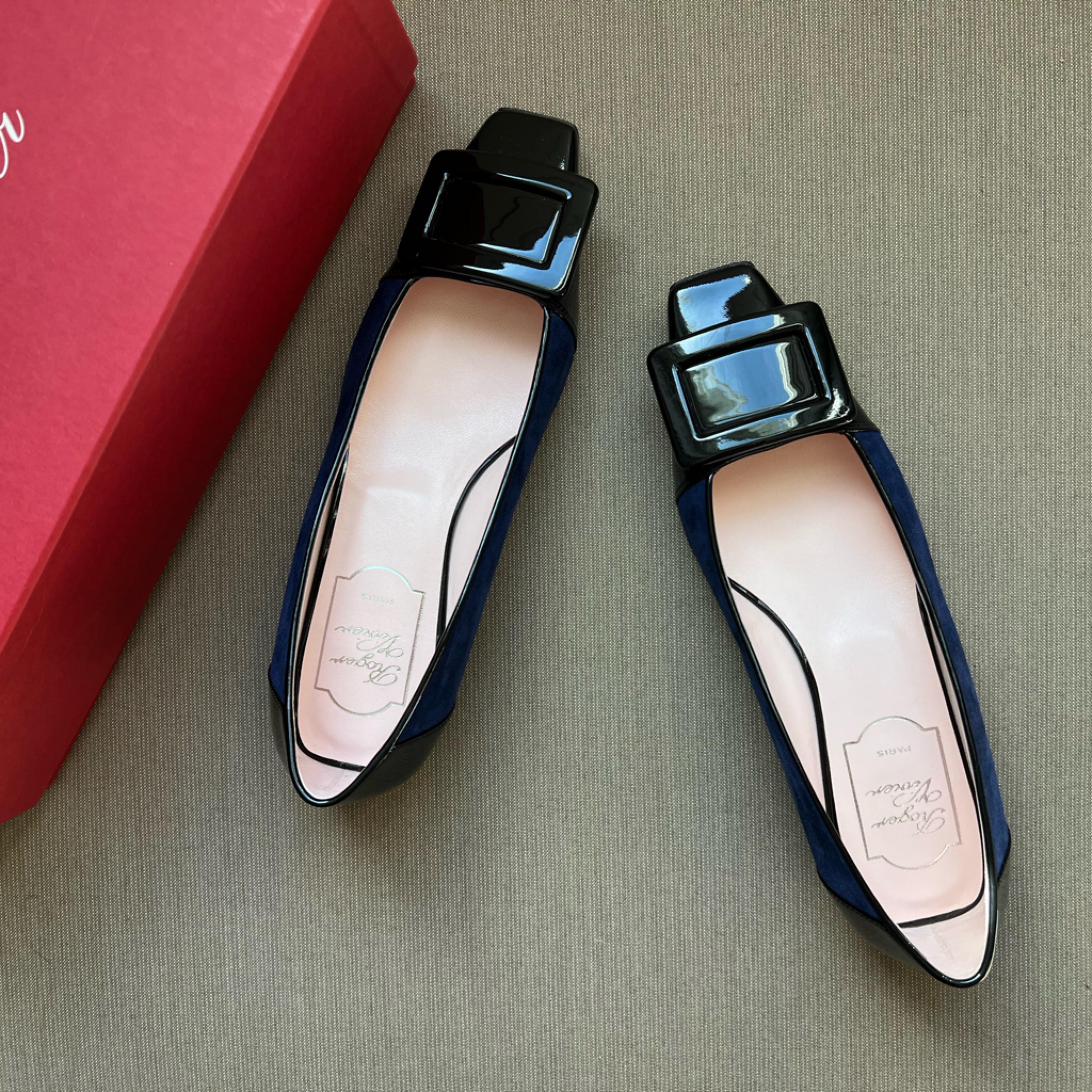 Roger Vivier Belle Vivier Blue Black Pumps 36.5 25mm